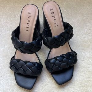 Chunky braid black sandals size 7.5 women’s
